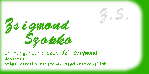 zsigmond szopko business card